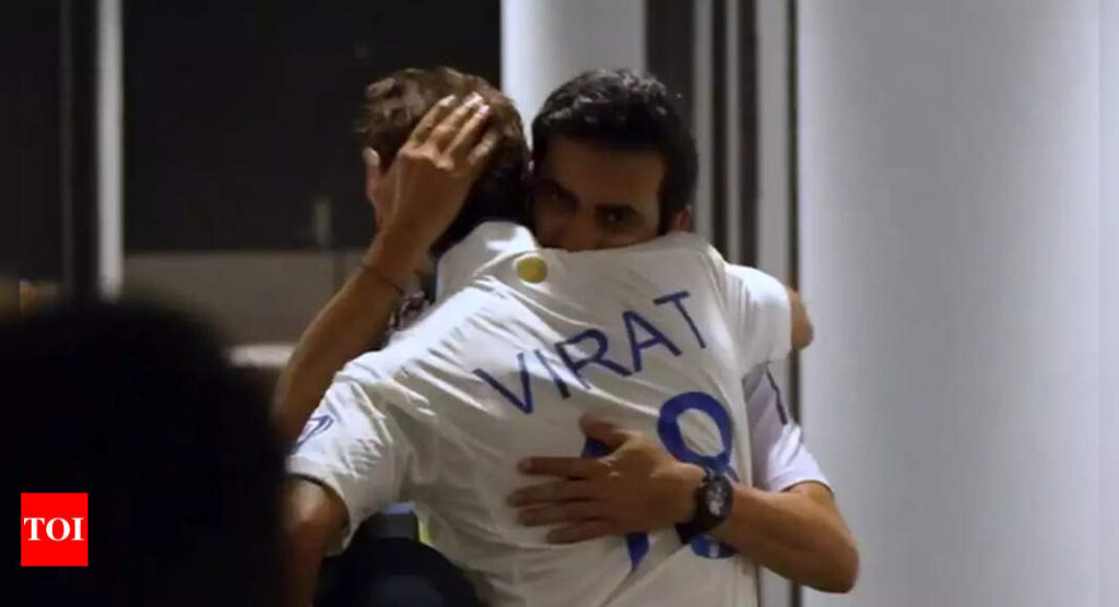 Virat Kohli, Gautam Gambhir share emotional hug after century. Watch | Cricket News