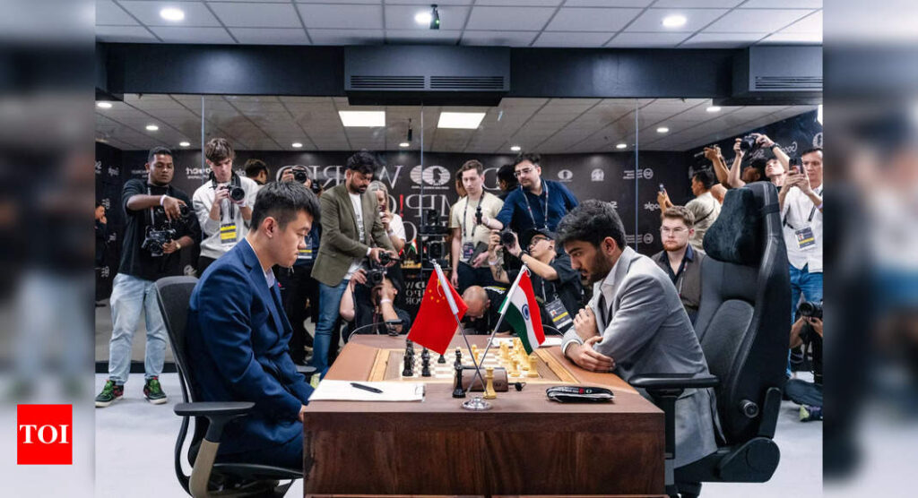 World Chess Championship: Ding Liren draws first blood, beats D Gukesh in Game 1 | Chess News