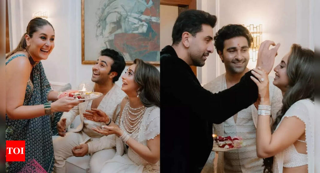 Unseen photos of Ranbir Kapoor, Kareena Kapoor Khan, and Saif Ali Khan from Aadar Jain and Alekha Advani’s roka ceremony – See inside | Hindi Movie News