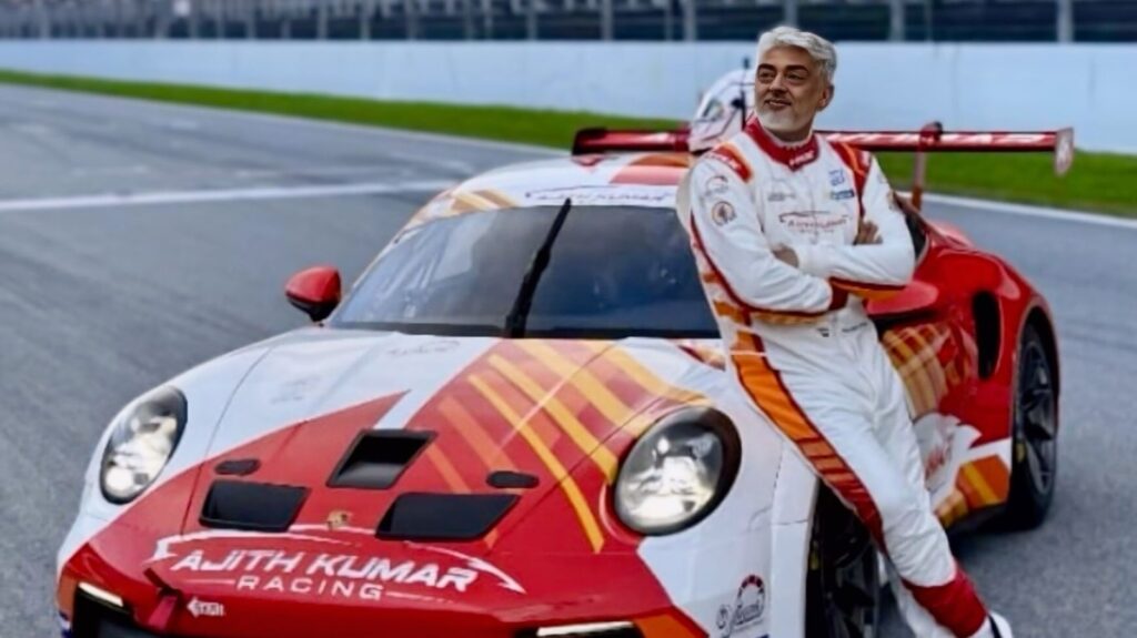 Ajith Kumar’s shows off his racing stripes as he poses at Circuit de Barcelona-Catalunya ahead of Grand Prix comeback