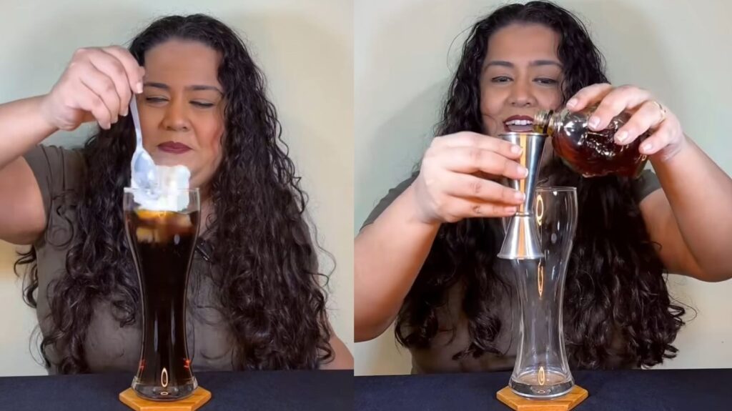 Influencer’s viral rum and coke combo with ice cream has fans screaming