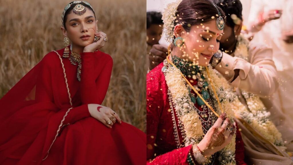 The demure-coded all-red bride will never go out of fashion: Aditi Rao Hydari, Nayanthara, PC by the fire are proof