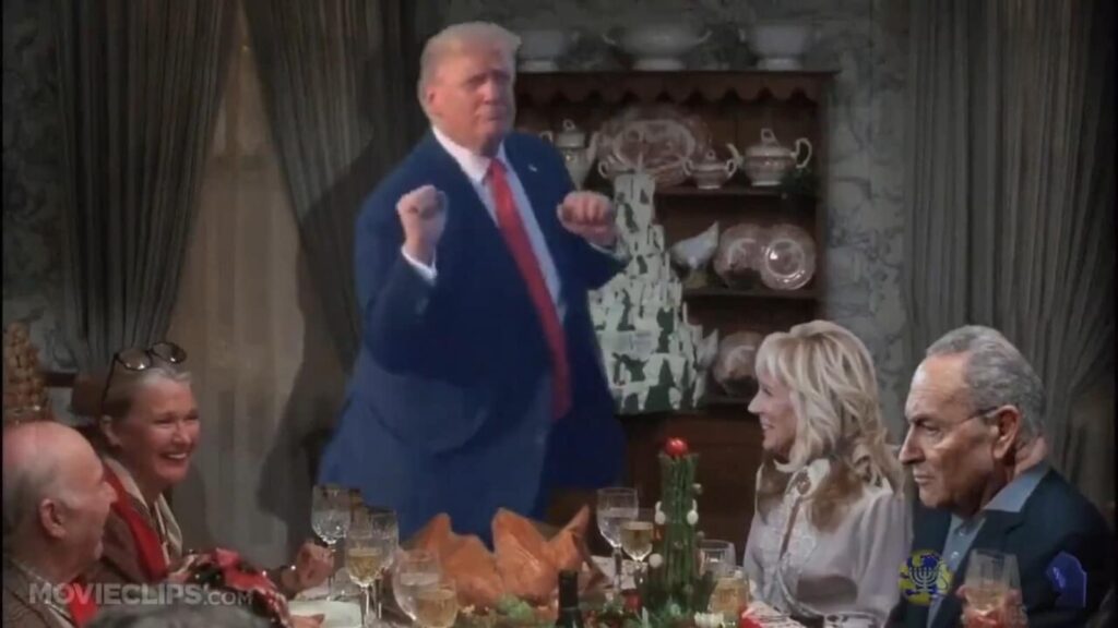 Trump’s bizarre Thanksgiving vision has him popping out of a turkey, celebrating with political foes Biden, Harris…