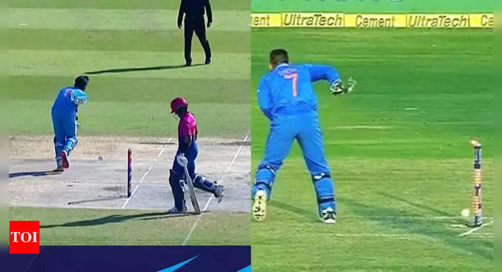 India U19 keeper Harvansh Pangalia pulls off MS Dhoni-like no-look throw, attempt goes viral. Watch | Cricket News