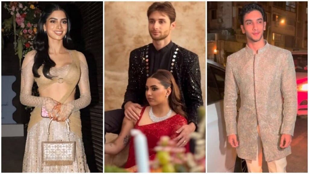 Aaliyah Kashyap-Shane Gregoire’s cocktail night: Bride dazzles in red; Khushi Kapoor-Vedang Raina bring the glam | Fashion Trends