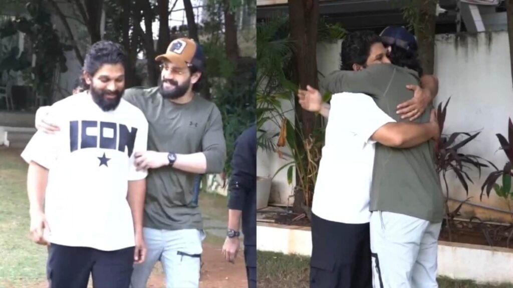 Allu Arjun congratulates Akhil Akkineni on engagement even as he expresses anguish over arrest. Watch
