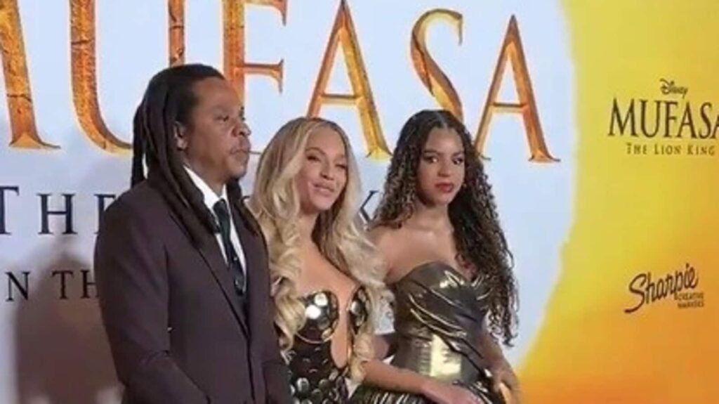 Amid rape lawsuit, Jay-Z poses with Beyonce, Blue Ivy on red carpet at Mufasa premiere. Watch | Hollywood