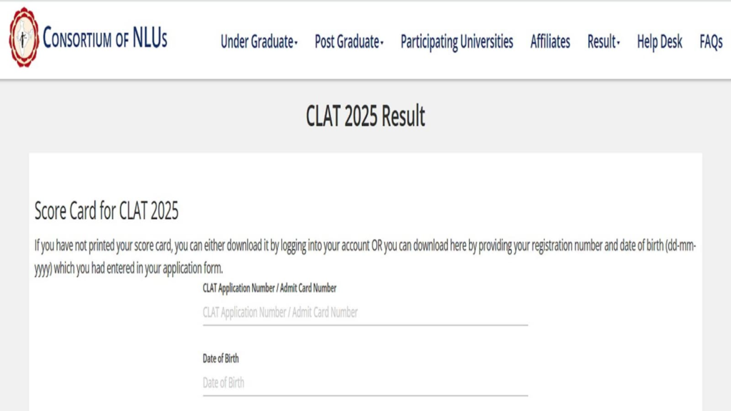 CLAT Result 2025 declared at consortiumofnlus.ac.in, direct link to download scorecard here