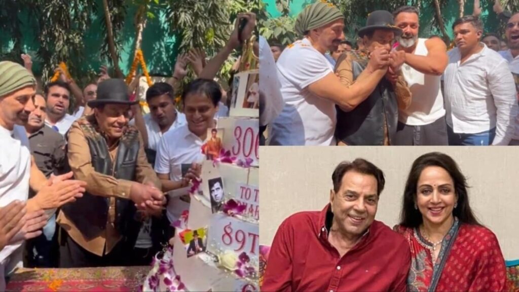 Dharmendra celebrates 89th birthday with Sunny Deol-Bobby Deol, kisses their hands; Hema Malini wishes him with a post | Bollywood