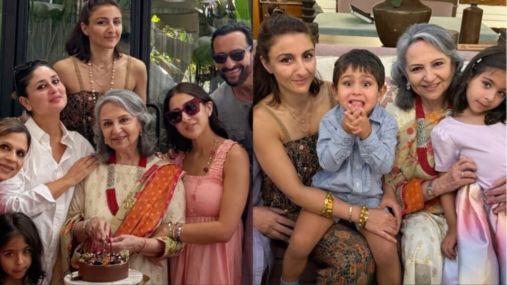 Inside Sharmila Tagore’s 80th birthday bash with Saif Ali Khan, Kareena Kapoor, Soha and kids; Jeh steals hearts again | Bollywood