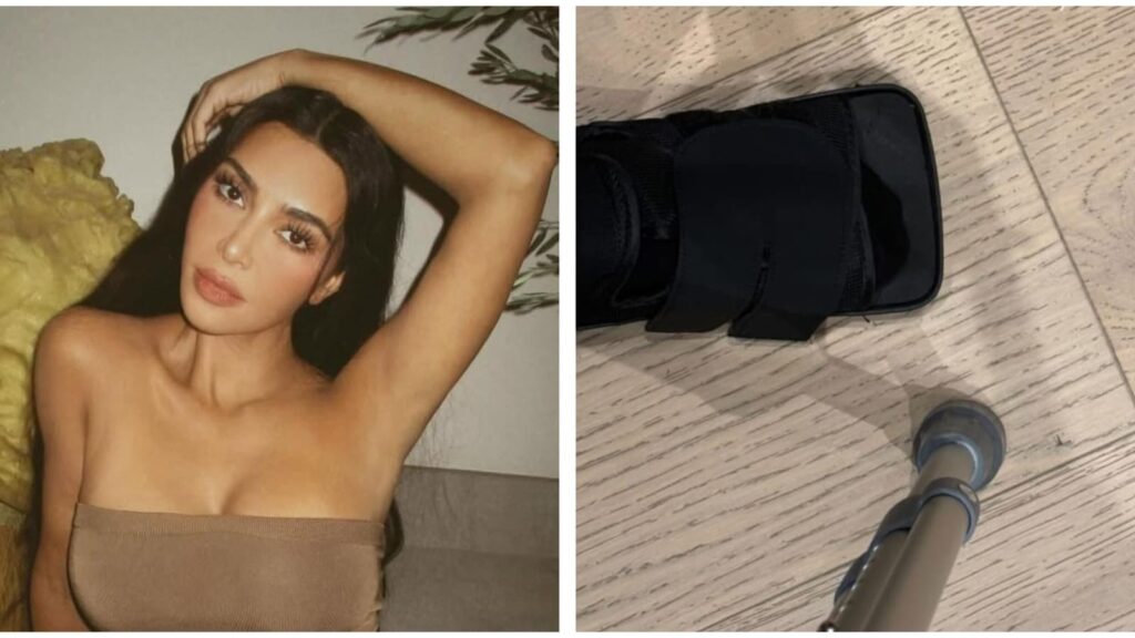Kim Kardashian reveals she has broken her foot, has to move around with crutches | Hollywood