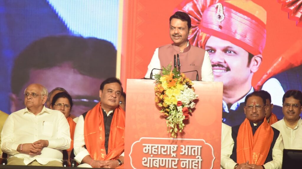 Maharashtra oath ceremony: Devendra Fadnavis sworn in as chief minister at star-studded event