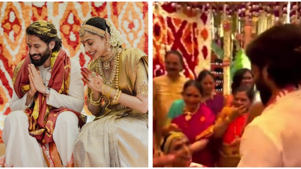 Naga Chaitanya ties mangalsutra, Sobhita Dhulipala can’t stop smiling in wedding video. Watch