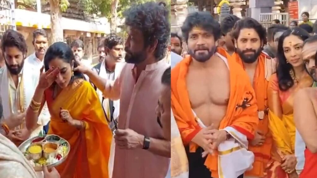 Nagarjuna joins Sobhita Dhulipala-Naga Chaitanya for 1st temple visit after wedding; trolls ask ‘kiski biwi hai bhai’