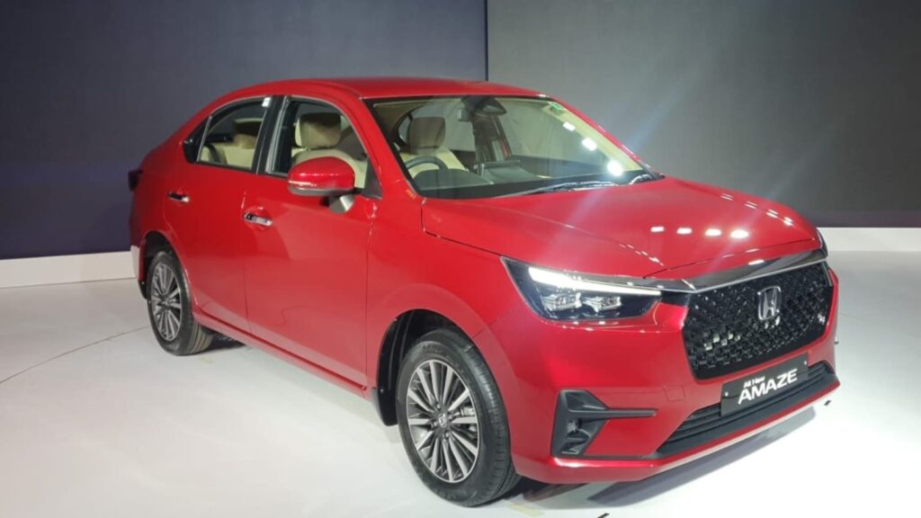New Honda Amaze launched in India with a refreshed design & new features. Price starts at ₹8 lakh