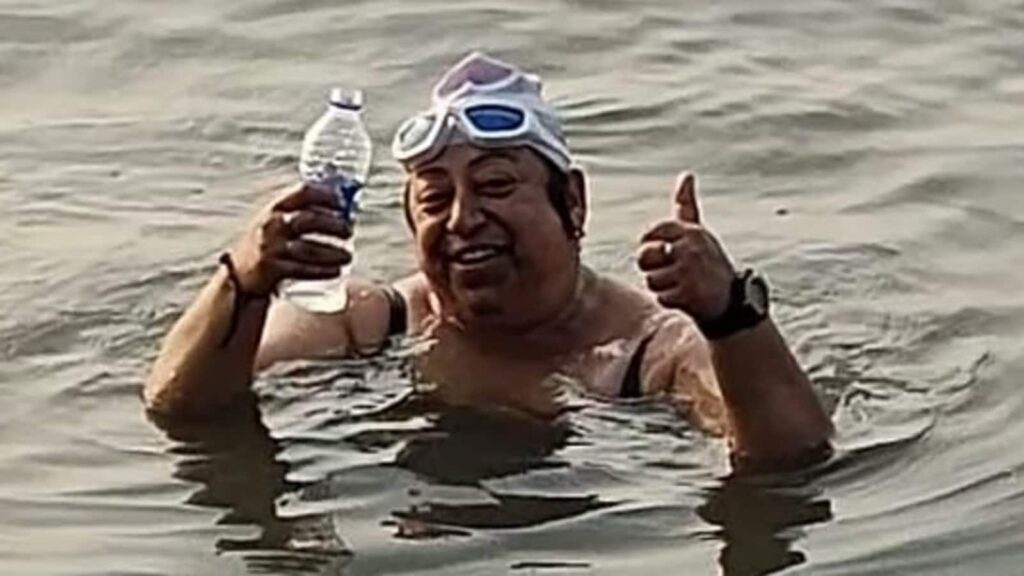 Open-water swimmer Meenakshi Pahuja swims from Alibaug to Mumbai to raise awareness on water pollution