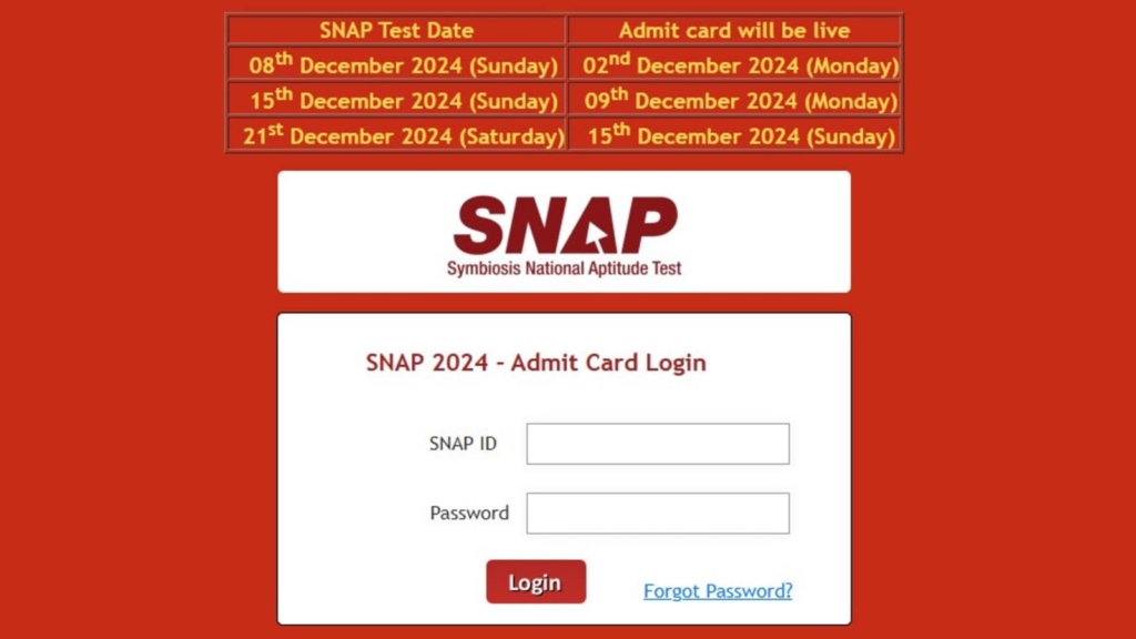 SNAP Admit Card 2024 for Test 2 out at snaptest.org, here’s direct link to download | Competitive Exams