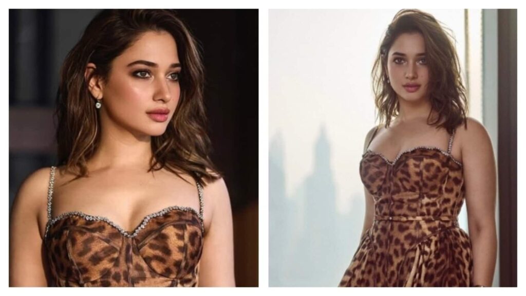 Tamannaah Bhatia puts a wild spin on Pantone Colour of the Year 2025 Mocha Mousse with fierce animal print | Fashion Trends