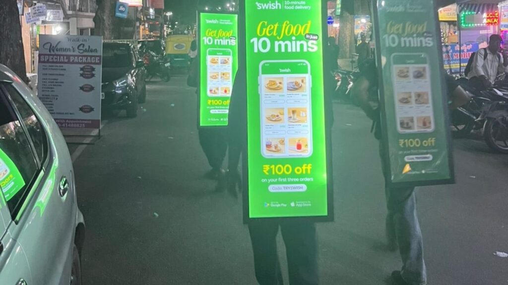 Walking advertisement for delivery app in Bengaluru goes viral. Internet has thoughts | Trending