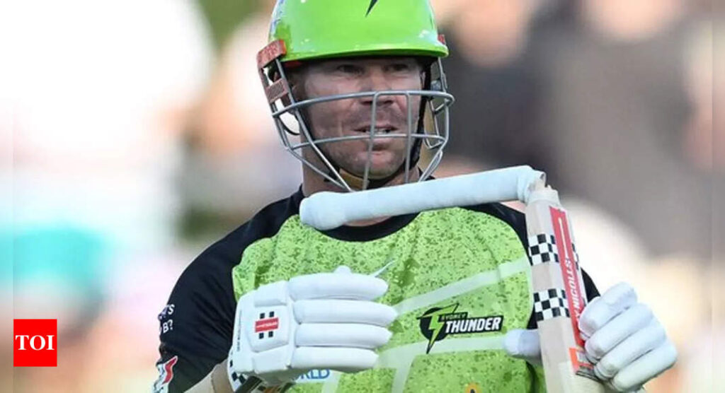 Ouch! David Warner breaks bat, goes on to hit himself with it on the head. Watch | Cricket News