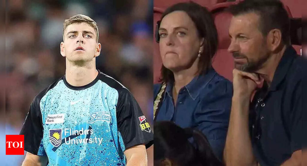 Family Affair: Son hit for a six, father grabs the catch in the crowd! Watch | Cricket News