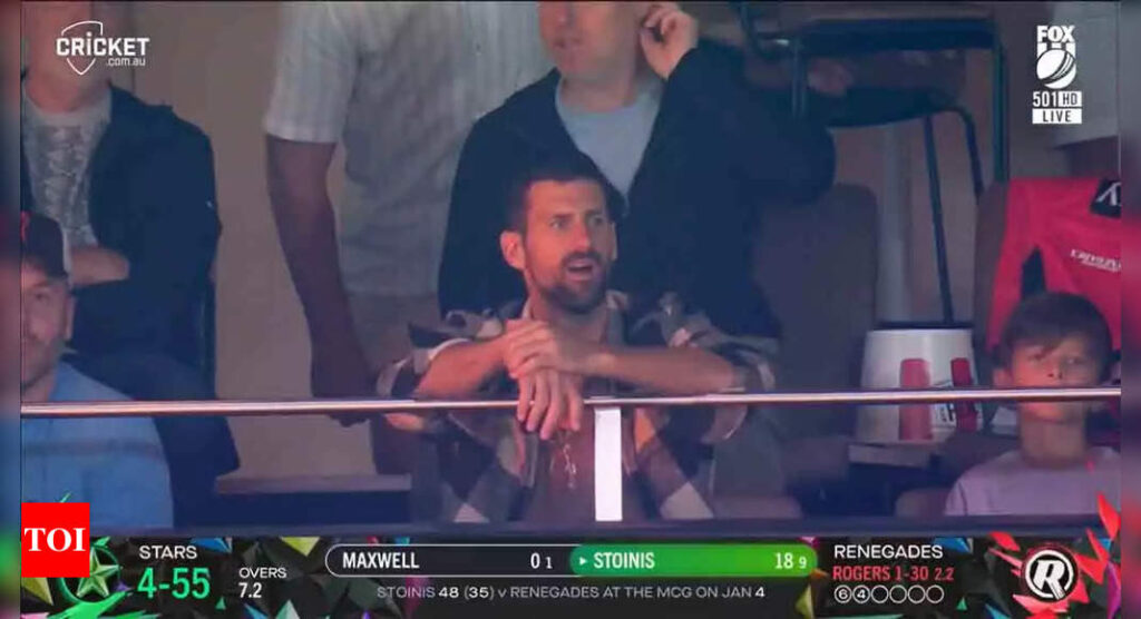 Novak Djokovic left awestruck by Marcus Stoinis’ dismissal – Watch