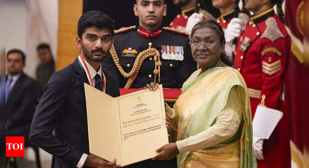 D Gukesh World chess champion receives Major Dhyan Chand Khel Ratna Award | More sports News