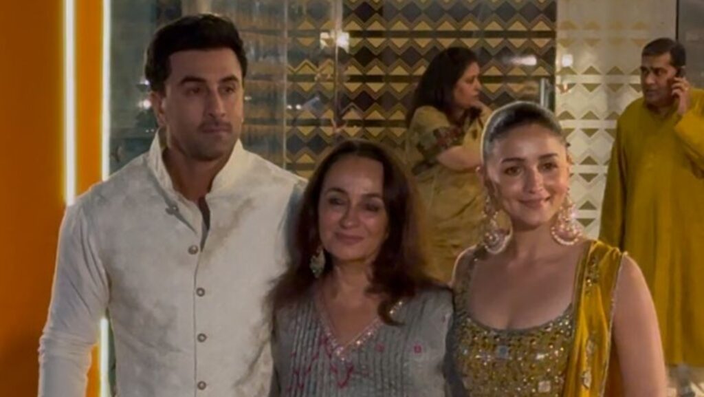 Aadar Jain-Alekha Advani’s Mehendi ceremony: Alia Bhatt, Ranbir Kapoor arrive with Soni Razdan. See pics | Bollywood