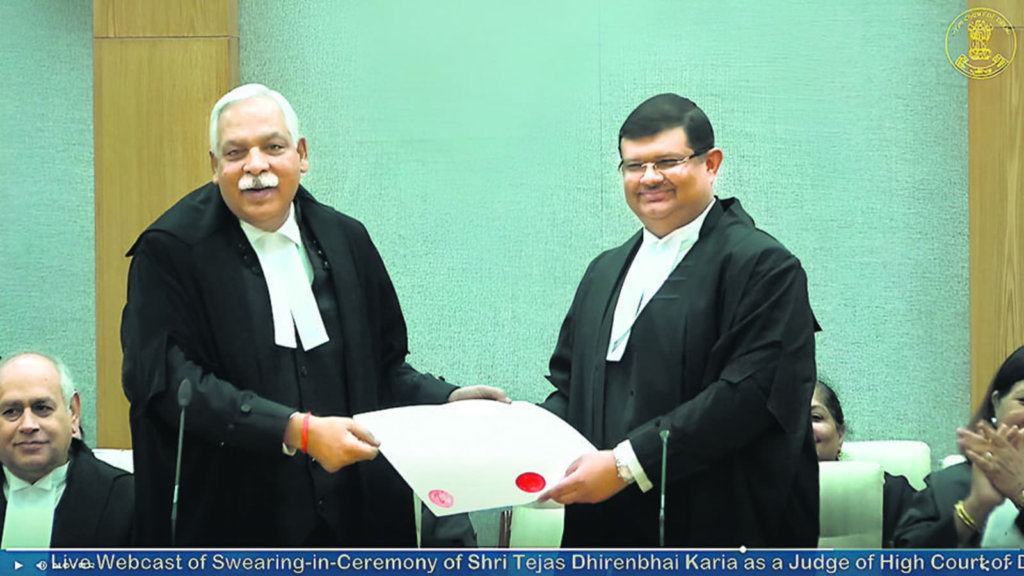 Advocate Tejas Karia sworn in as new Delhi high court judge | Latest News Delhi