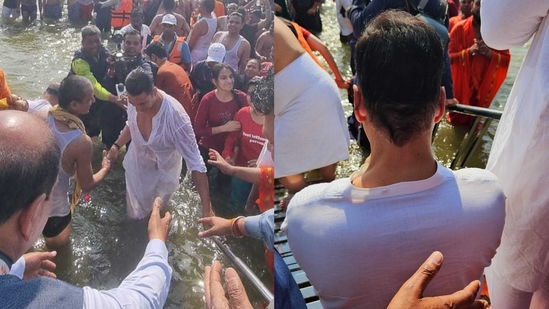 Akshay Kumar reaches Prayagraj for Maha Kumbh 2025, takes a holy dip in Triveni Sangam; watch