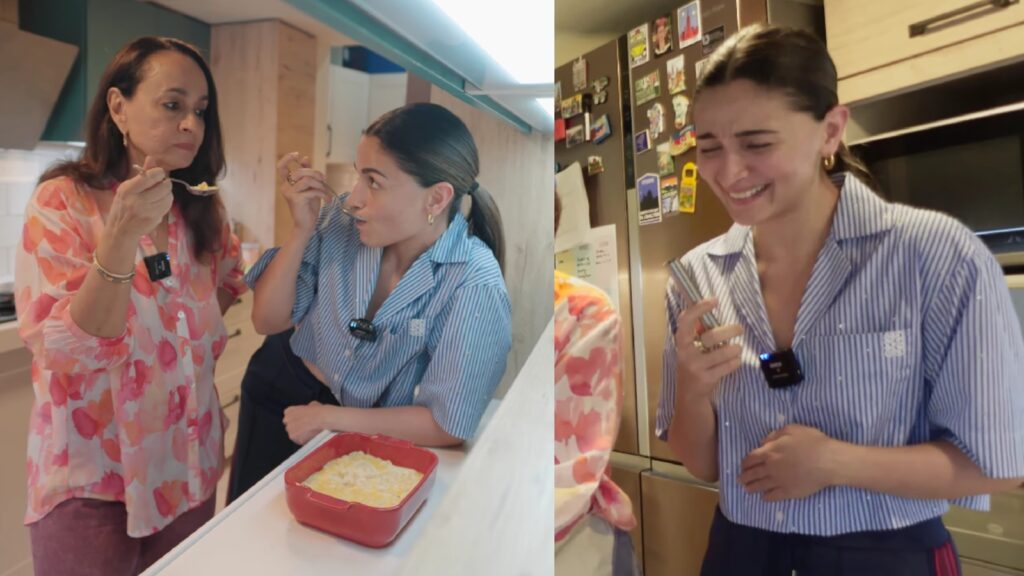 Alia Bhatt takes cooking lessons from mom Soni Razdan in simple lounge outfit worth ₹43K | Fashion Trends