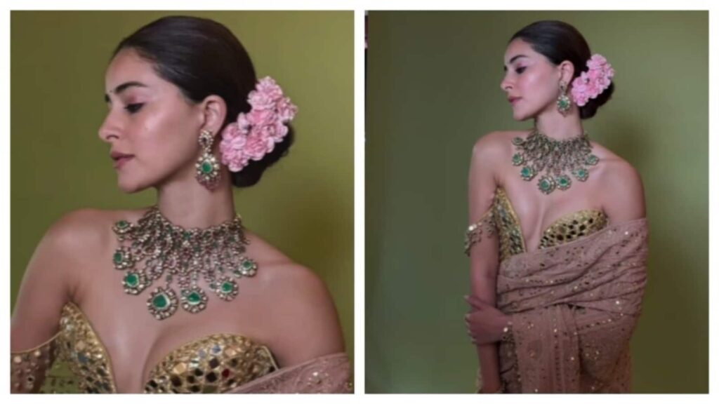 Ananya Panday says goodbye to sequins, welcomes mirrorwork for ‘demure’ baraati look | Fashion Trends
