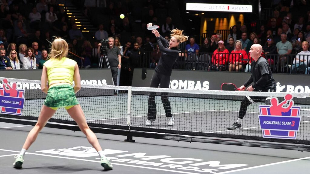 Andre Agassi, Steffi Graf defeat Andy Roddick, Eugene Bouchard’s team to take home 1 million pickleball prize money
