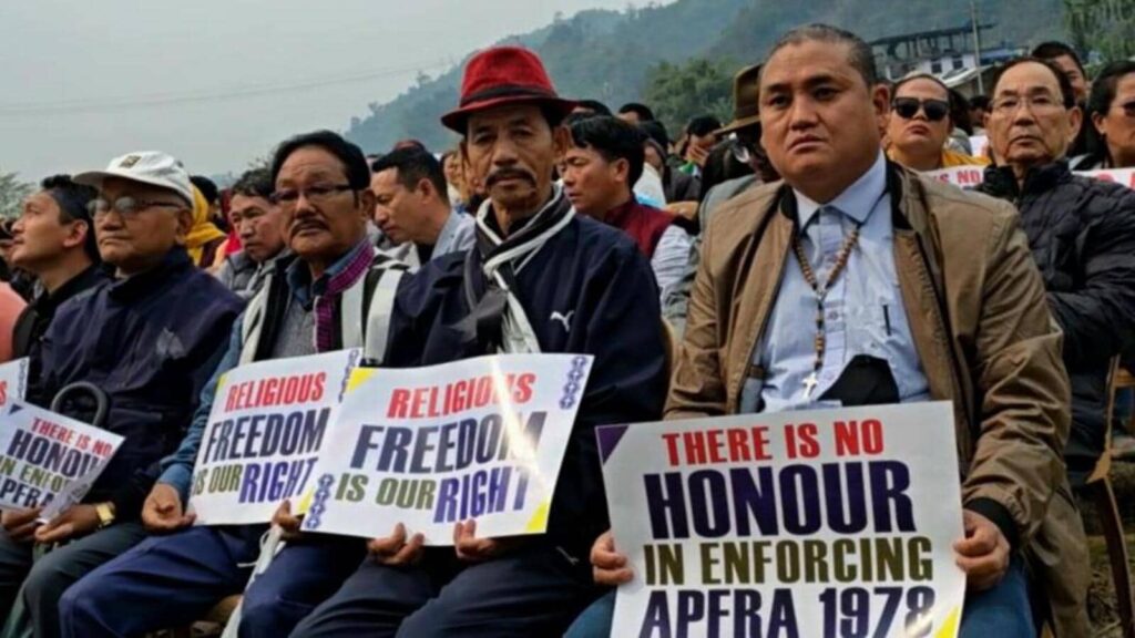 Arunachal Christian group stages mass hunger strike against anti-conversion law