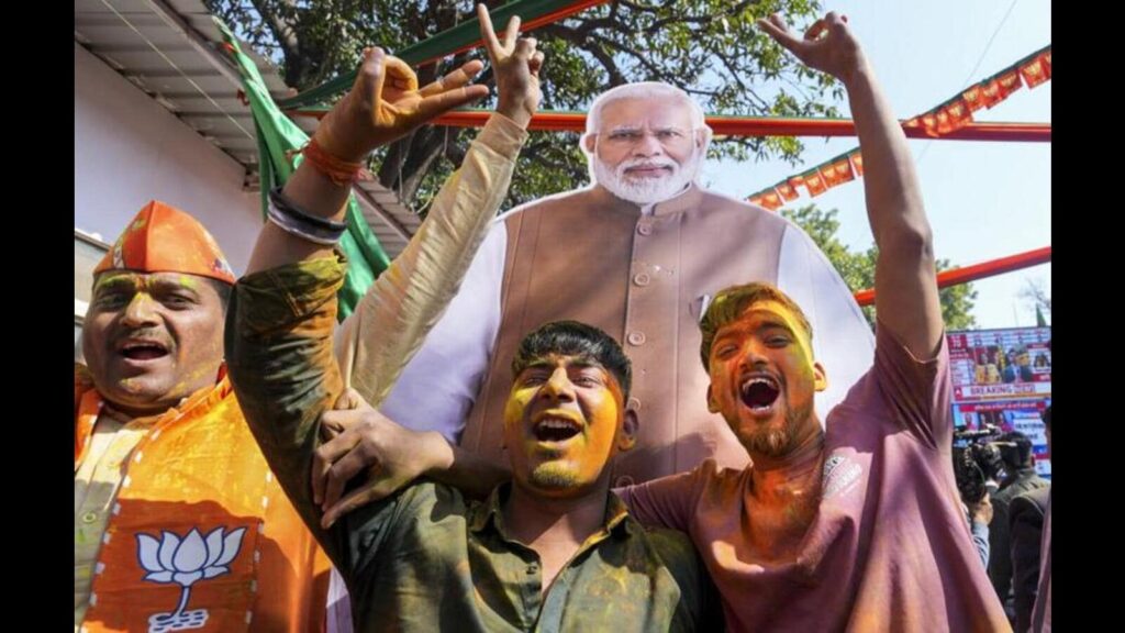 BJP workers in Punjab, Haryana celebrate Delhi poll verdict