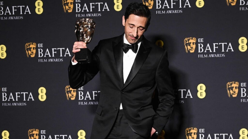 Bafta Film Awards 2025: Adrien Brody, Mikey Madison, Zoe Saldana pose with their trophies at London event