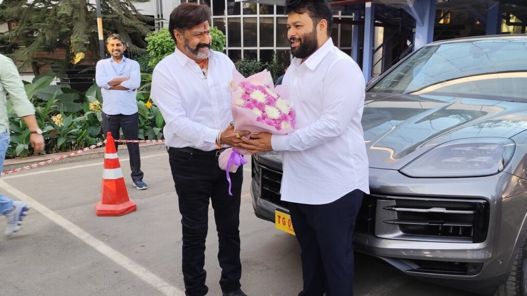 Balakrishna surprises Daaku Maharaaj composer Thaman S with a swanky Porsche worth ₹2 crore; see pics