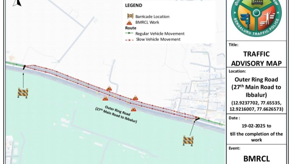 Bengaluru ORR traffic woes near Sarjapur Road to continue for 45 more days, commuters urge work-from-home | Bengaluru