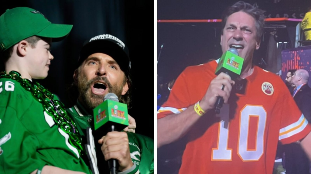 Bradley Cooper wins one Chiefs vs Eagles battle with emotional intro at Super Bowl, Jon Hamm’s screech has fans worried | Hollywood