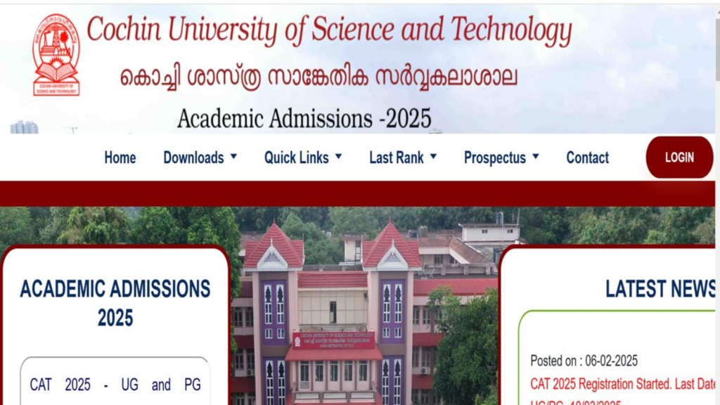 CUSAT CAT 2025: Registration for UG, PG courses begins at admissions.cusat.ac.in, direct link here | Competitive Exams