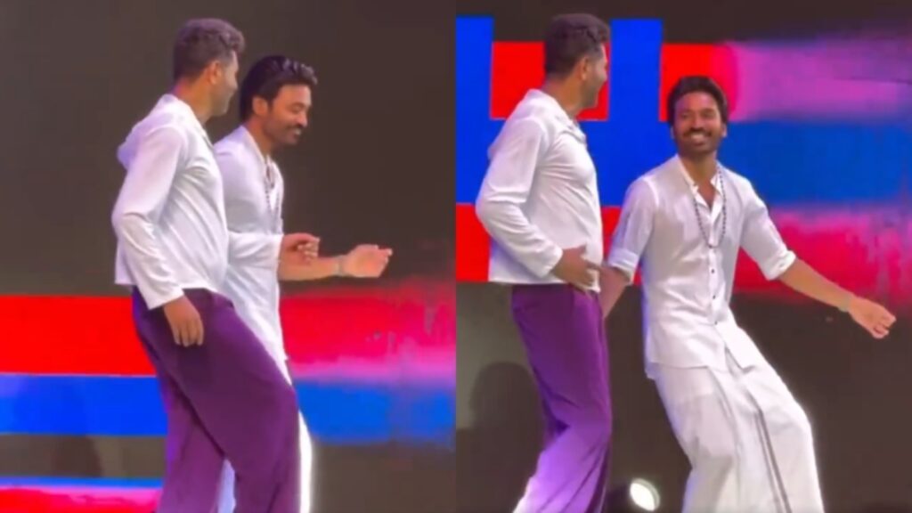 Dhanush busts out moves for Rowdy Baby at Prabhu Deva’s concert; praises him for ‘evolution of dance’. Watch
