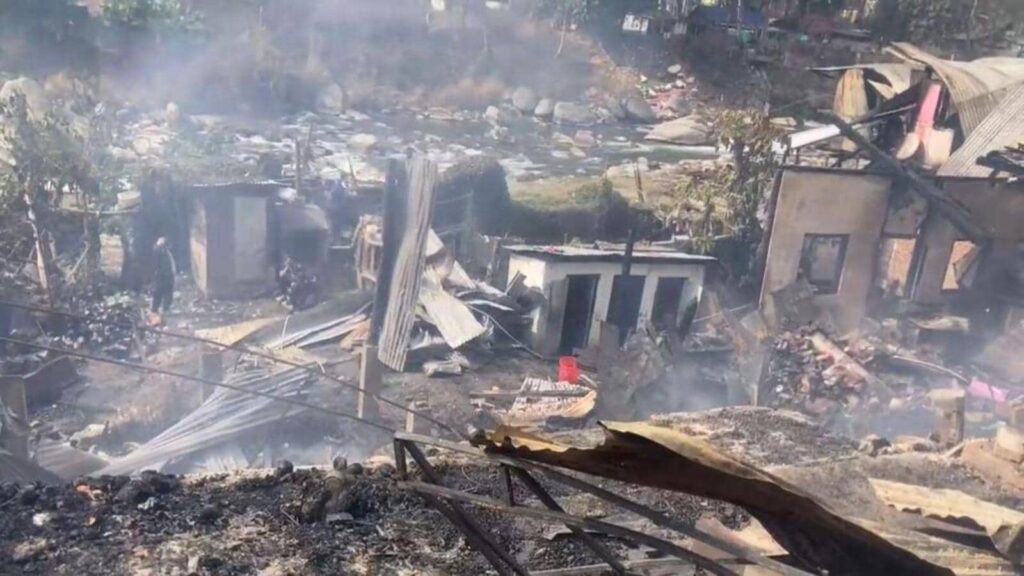 Fire destroys 47 shops, houses in Arunachal’s Tenga Market
