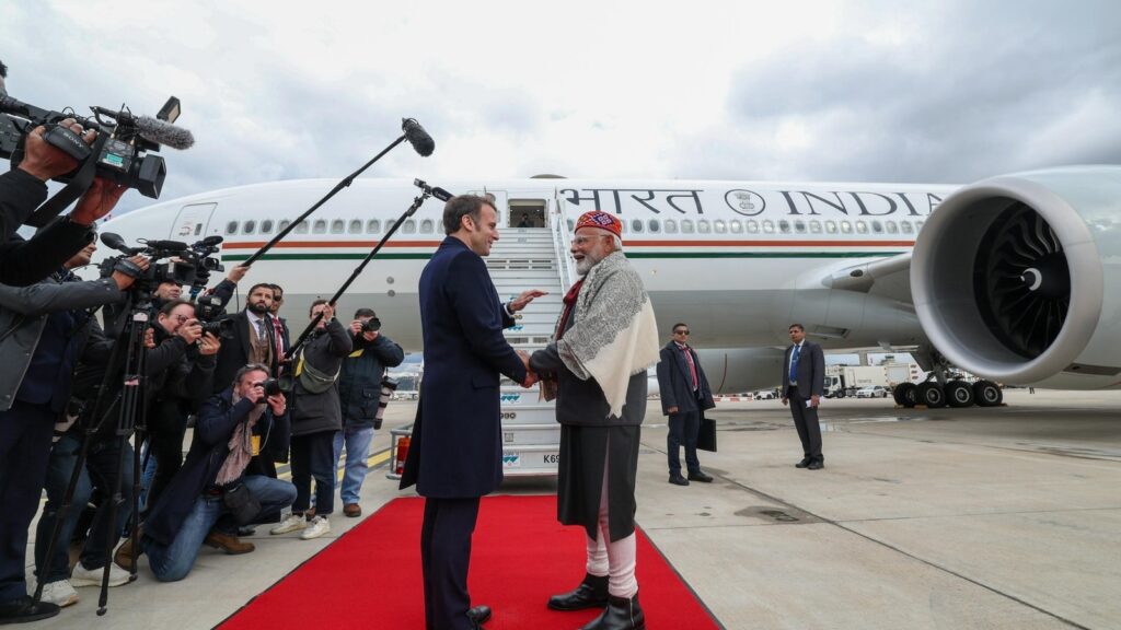 French President comes to see off PM at airport | Modi-Macron bonhomie in photos