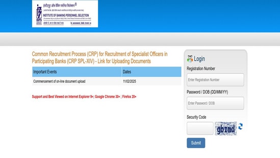 IBPS SO 2025: Link for uploading documents for interview active at ibps.in, direct link here