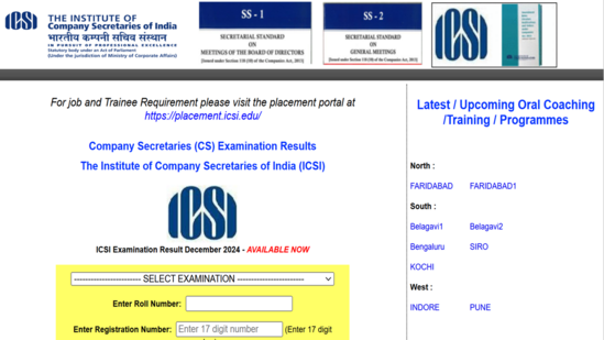 ICSI CS Result Declared 2024 Live: CS Executive results declared at icsi.edu, get direct link and toppers list here