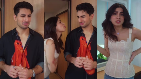 Ibrahim Ali Khan is left in tears after Khushi Kapoor refuses to hang out post Nadaaniyan shoot; watch