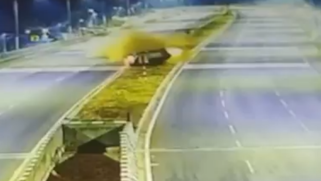 In Karnataka, speeding car hits divider, flips over 4 times, 1 killed, 4 injured | Video | Latest News India