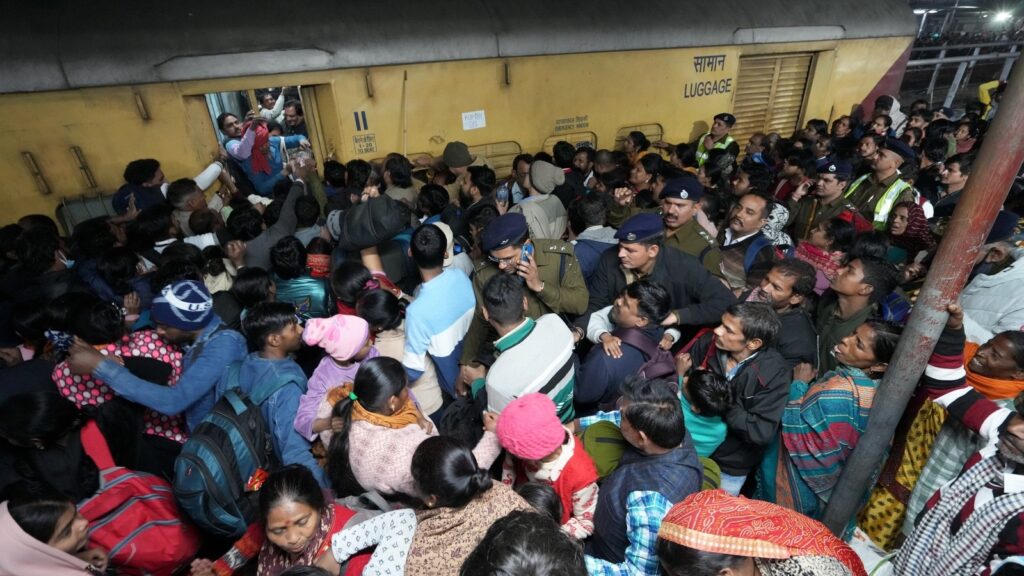 In pics: Chaos at New Delhi Railway Station as Maha Kumbh-bound crowd triggers stampede