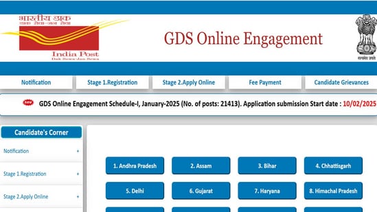India Post GDS Recruitment 2025: Apply for 21413 posts at indiapostgdsonline.gov.in, link here