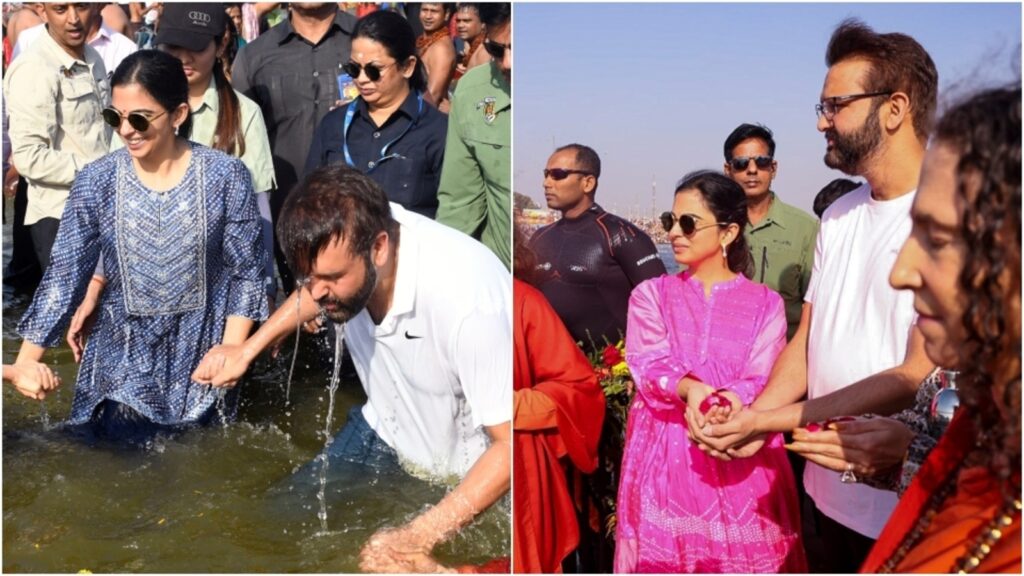 Isha Ambani visits Maha Kumbh 2025 with husband Anand Piramal in stunning ethnics | Fashion Trends
